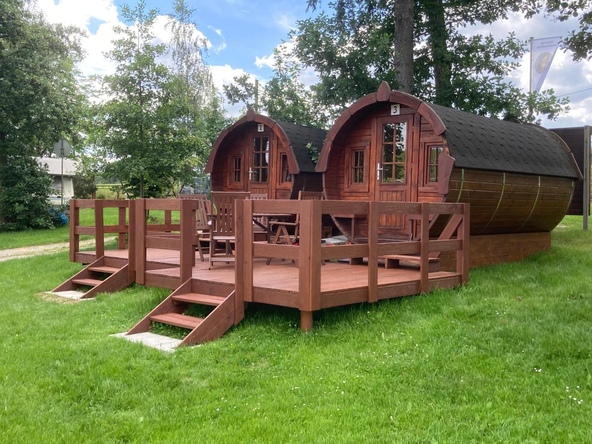 Campingfass Mit Panoramaterrasse Langenbernsdorf Luaran gambar