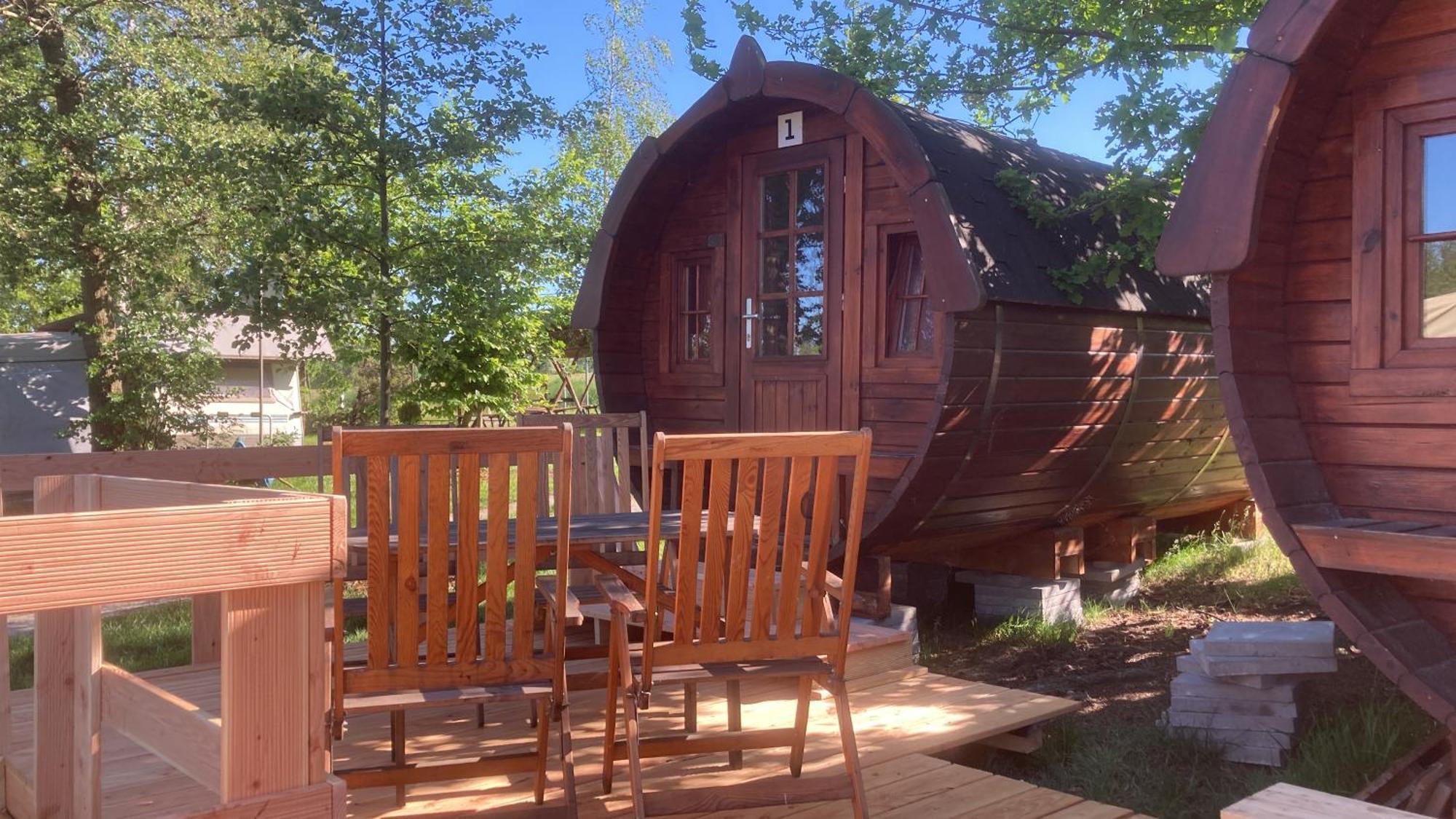 Campingfass Mit Panoramaterrasse Langenbernsdorf Luaran gambar